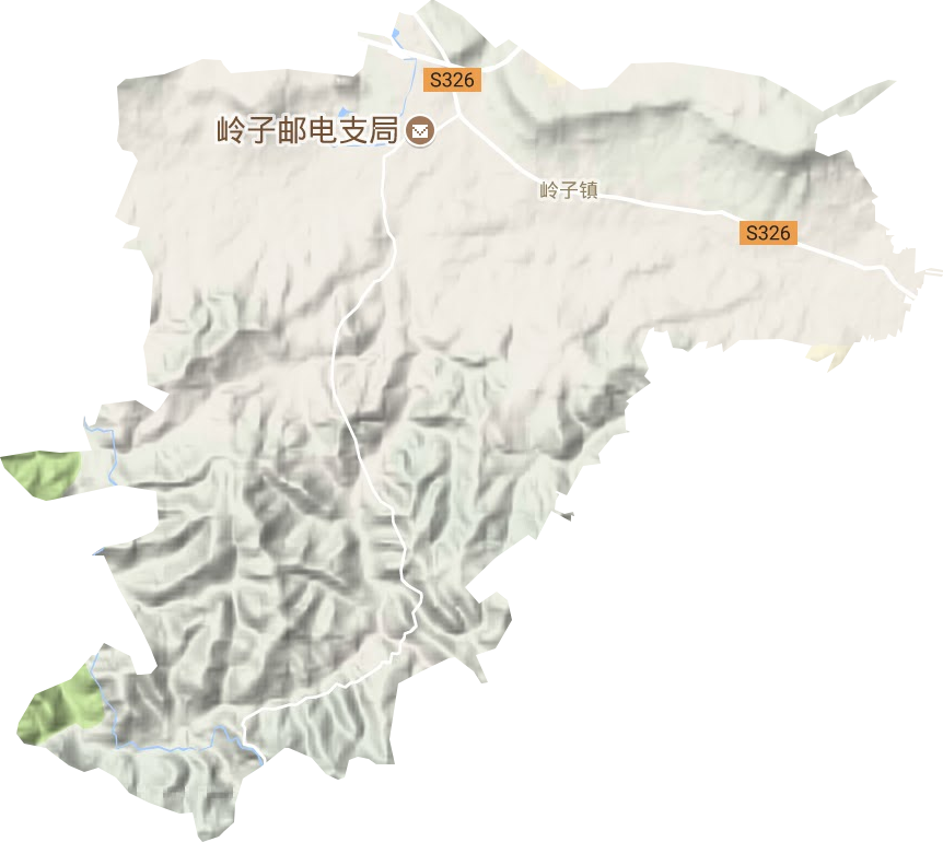 岭子镇地形地图