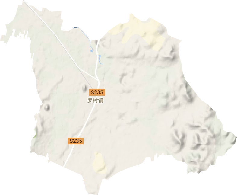 罗村镇地形地图