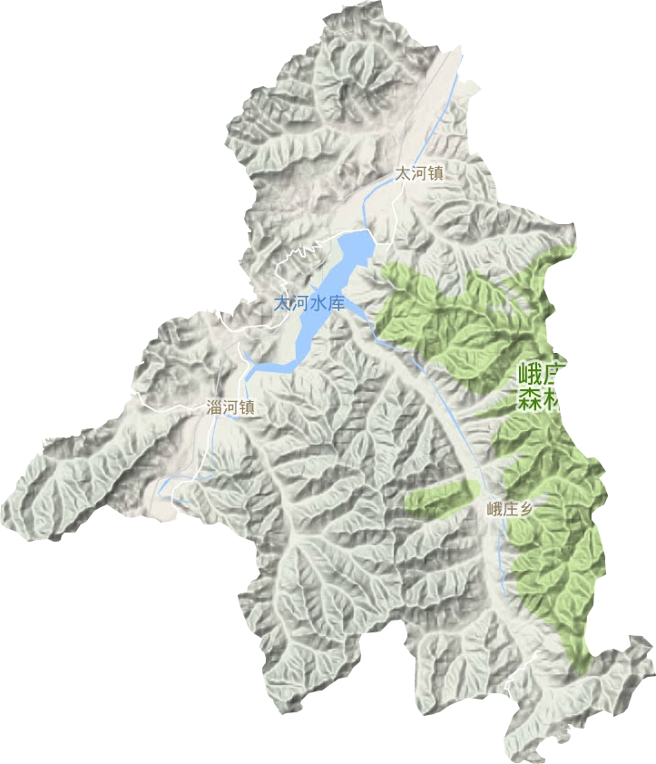 太河镇地形地图