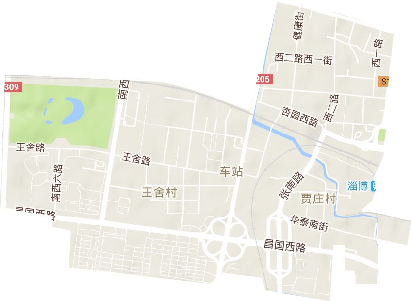 车站街道地形地图