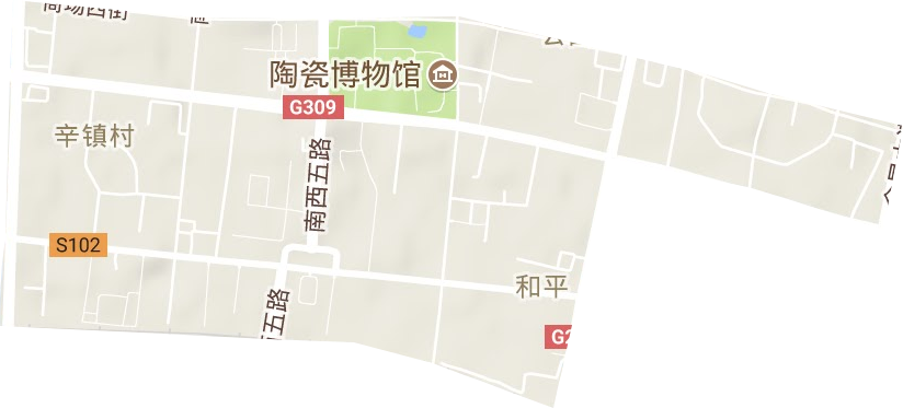 和平街道地形地图