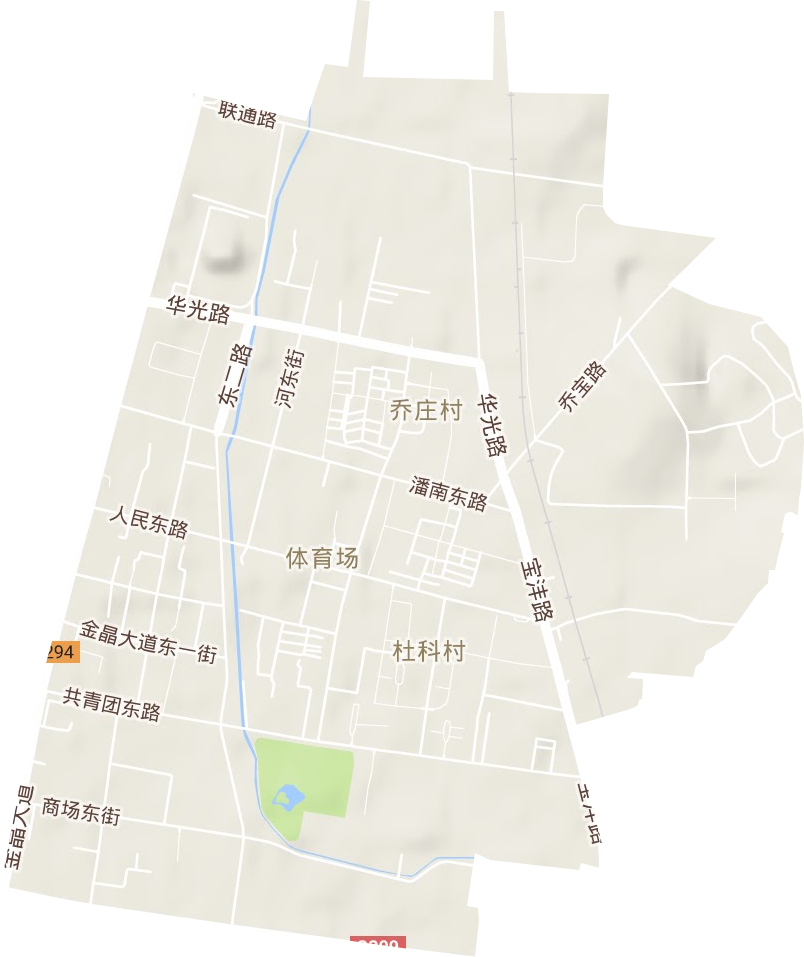 体育场街道地形地图