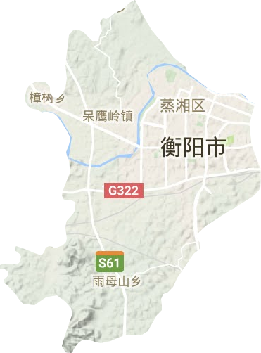 蒸湘区地形地图