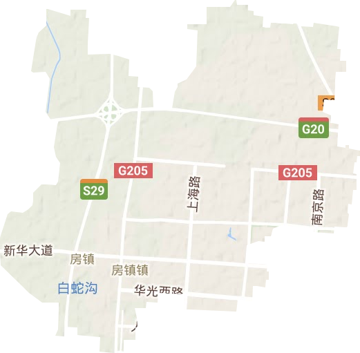 房镇镇地形地图