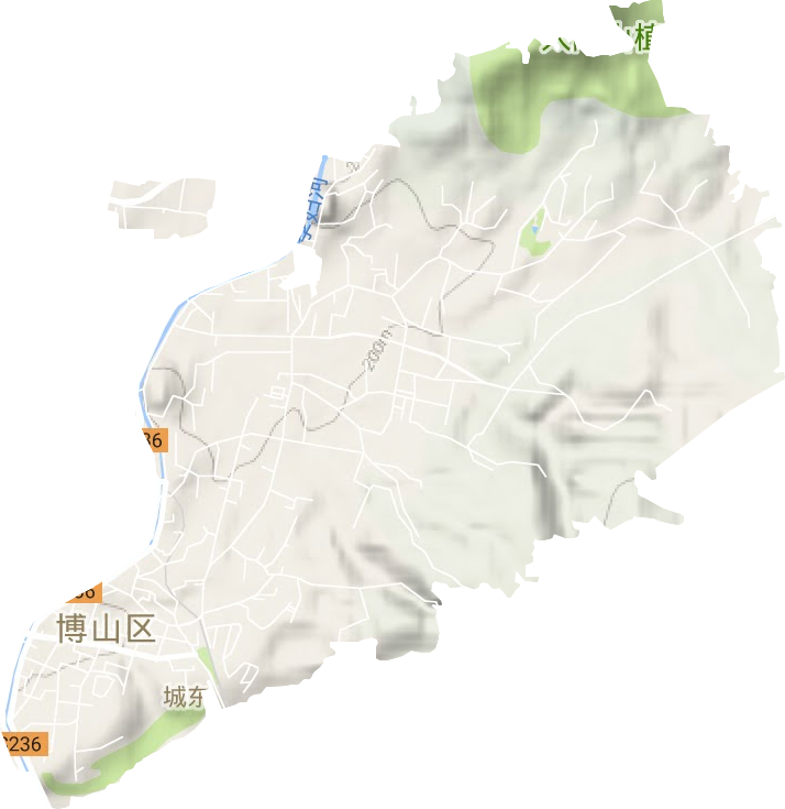 城东街道地形地图