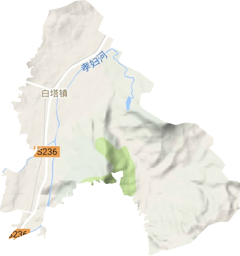 白塔镇地形地图