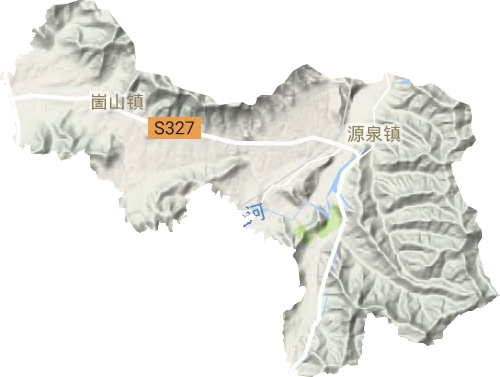 源泉镇地形地图