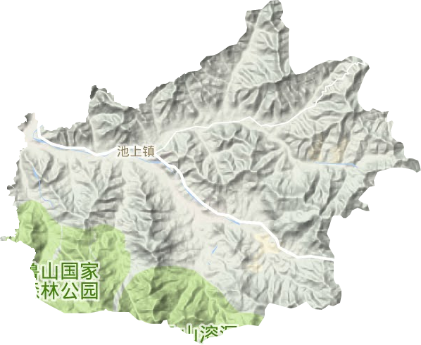 池上镇地形地图