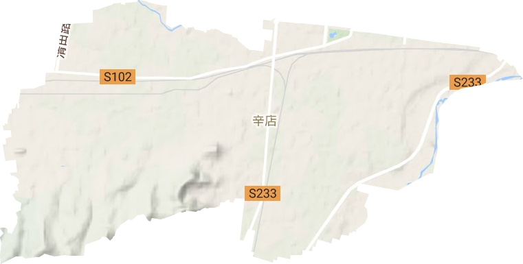 辛店街道地形地图