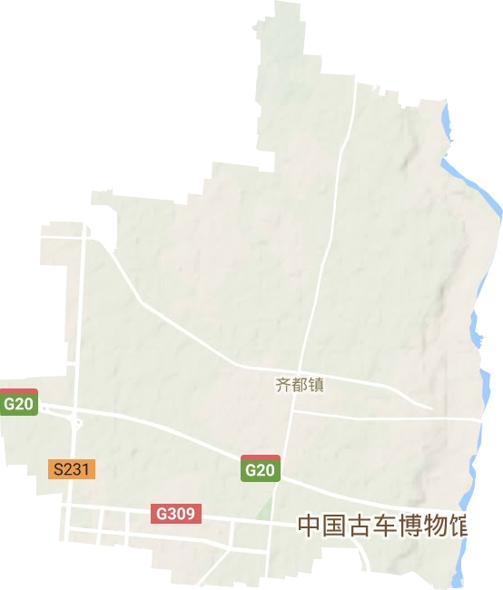齐都镇地形地图