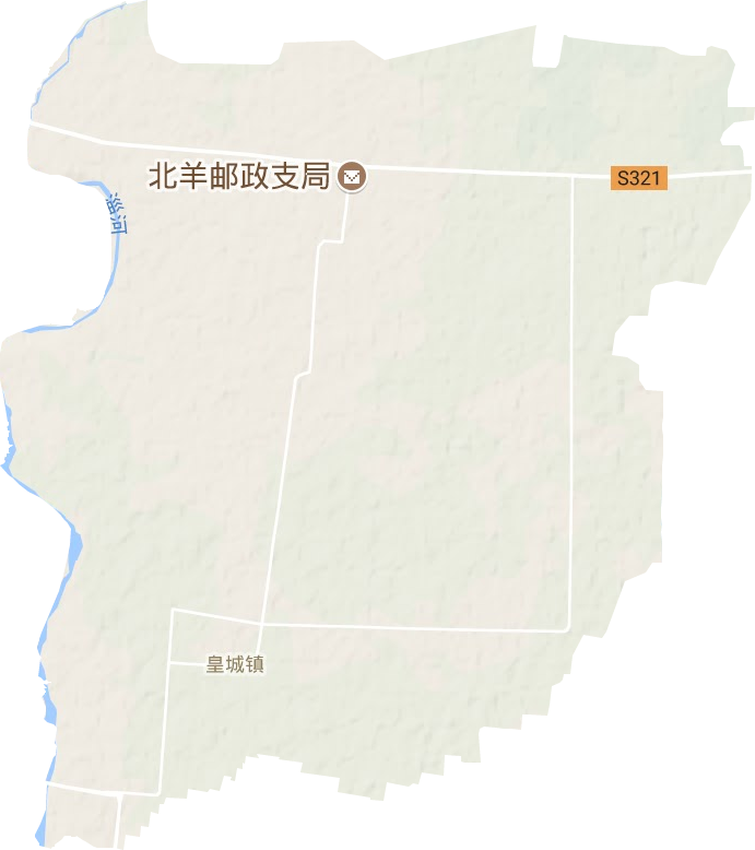 皇城镇地形地图
