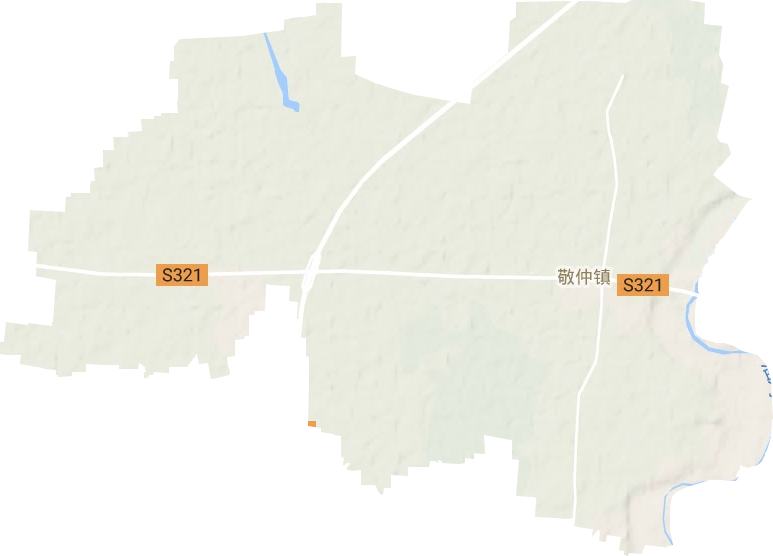 敬仲镇地形地图
