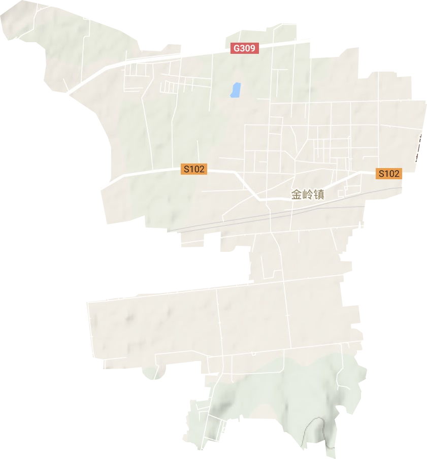 金岭镇地形地图