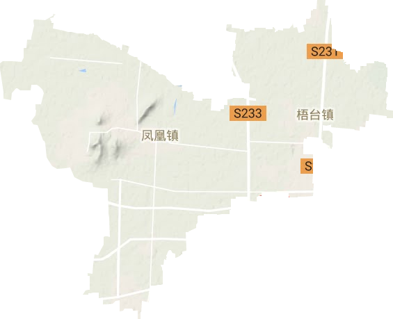 凤凰镇地形地图