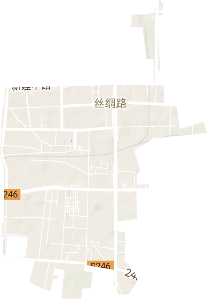 丝绸路街道地形地图