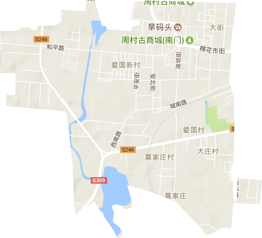 大街街道地形地图
