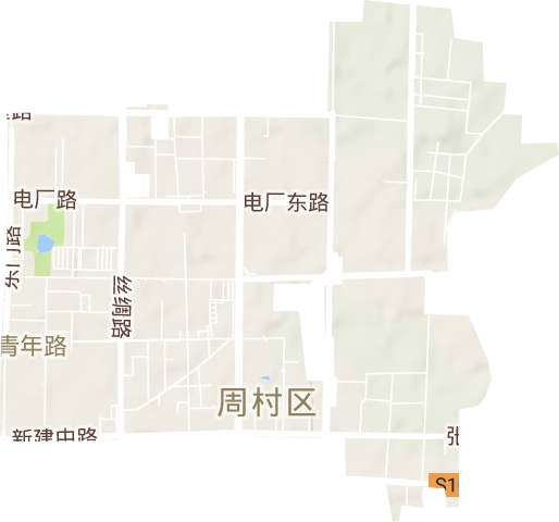 青年路街道地形地图