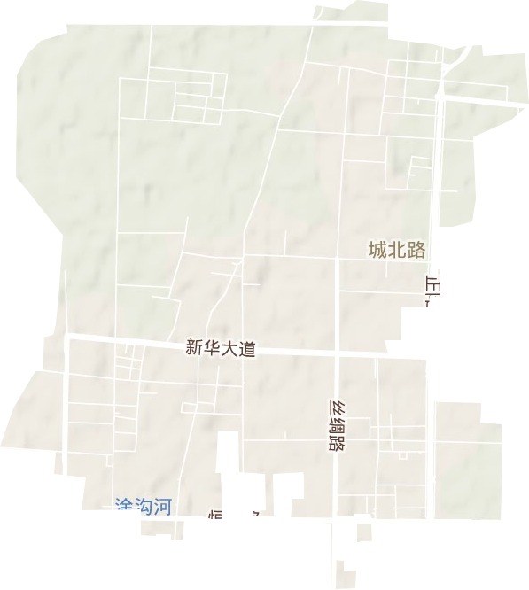 城北路街道地形地图