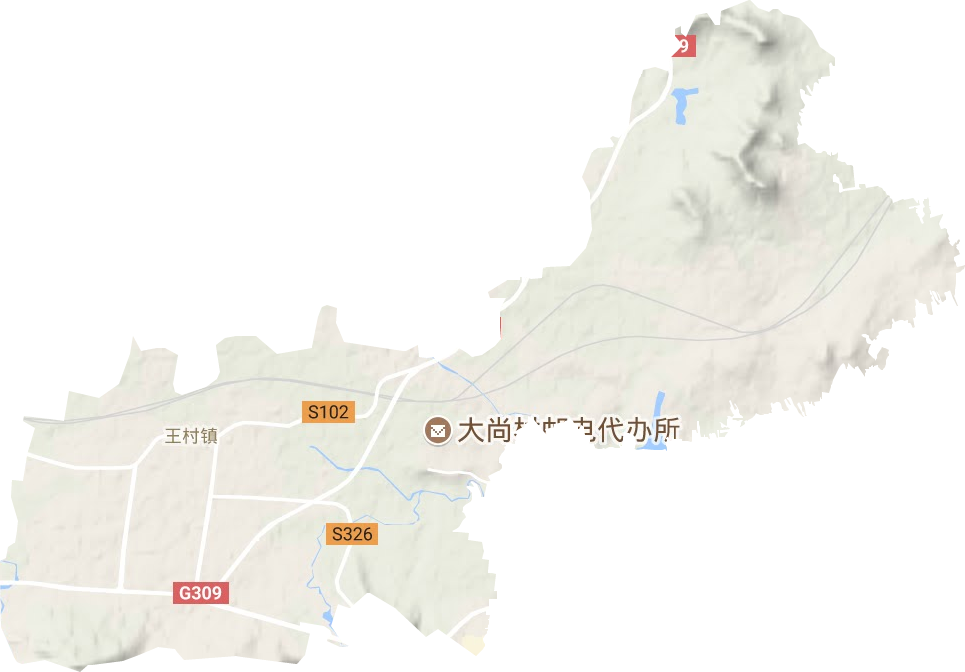 王村镇地形地图