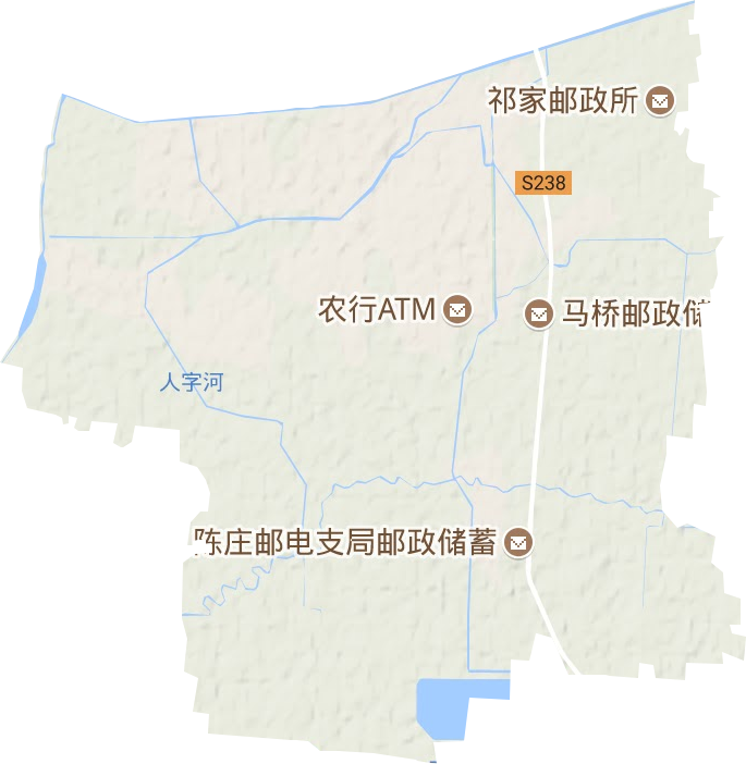马桥镇地形地图