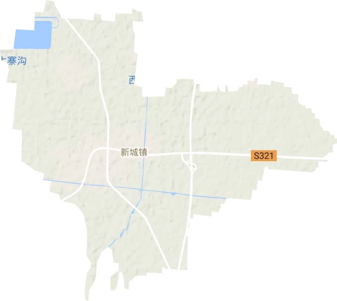 新城镇地形地图