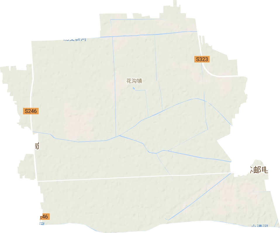 花沟镇地形地图