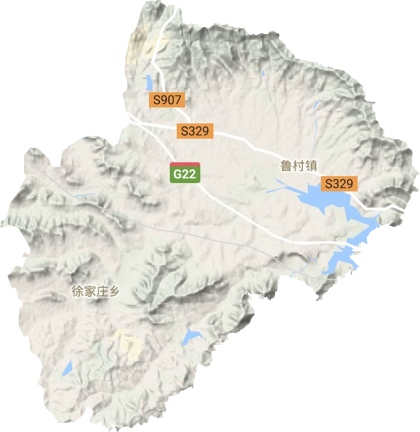 鲁村镇地形地图