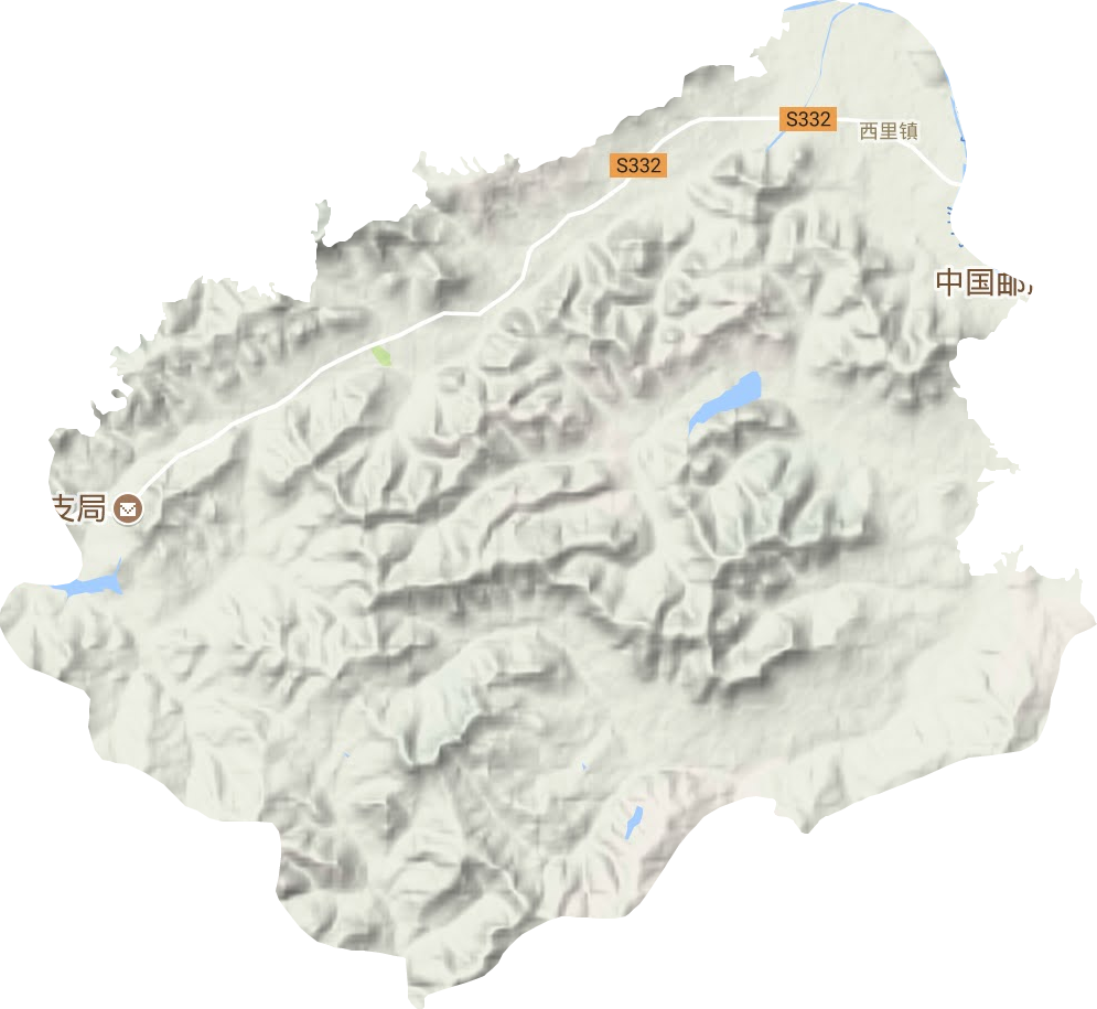 西里镇地形地图