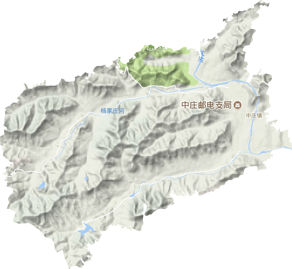 中庄镇地形地图