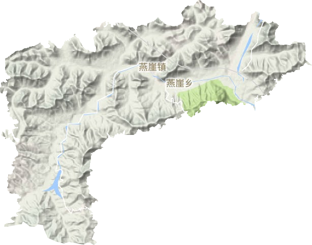 燕崖镇地形地图