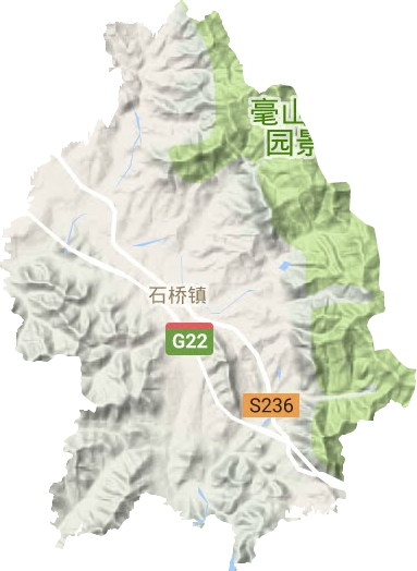 石桥镇地形地图