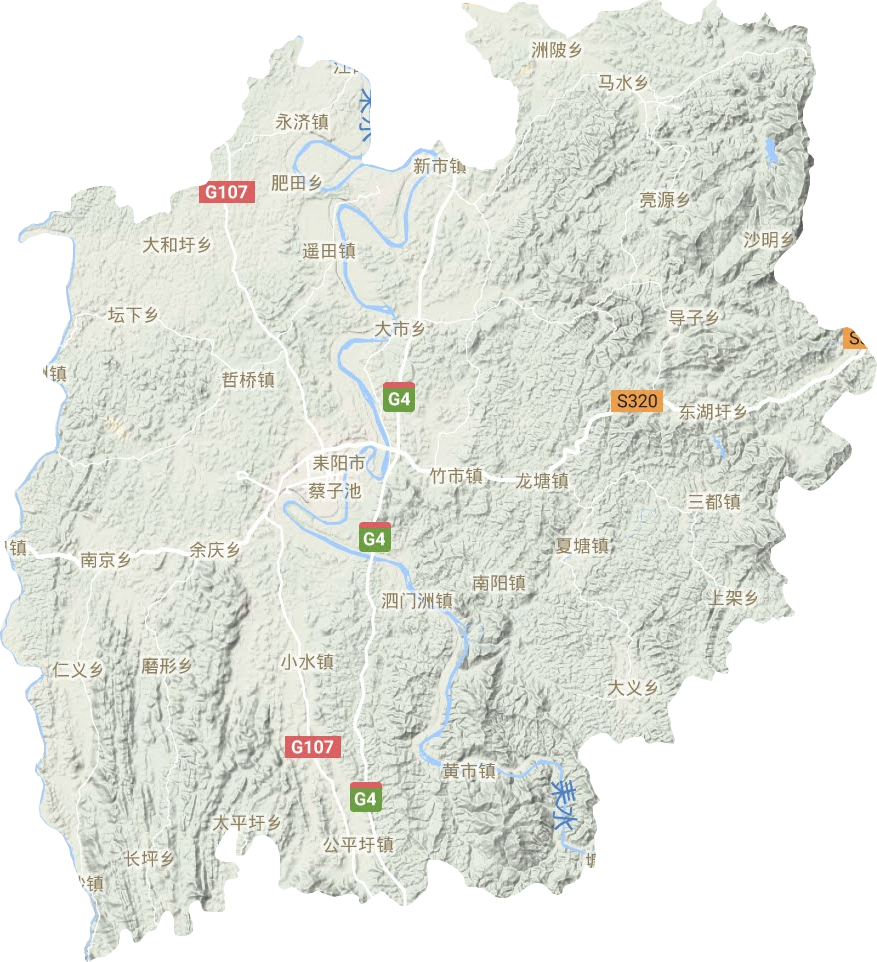 耒阳市地形地图