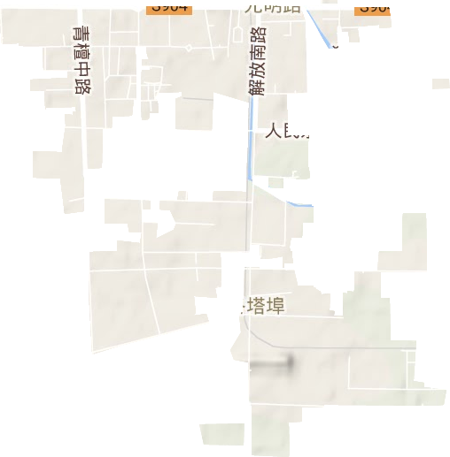 各塔埠街道地形地图