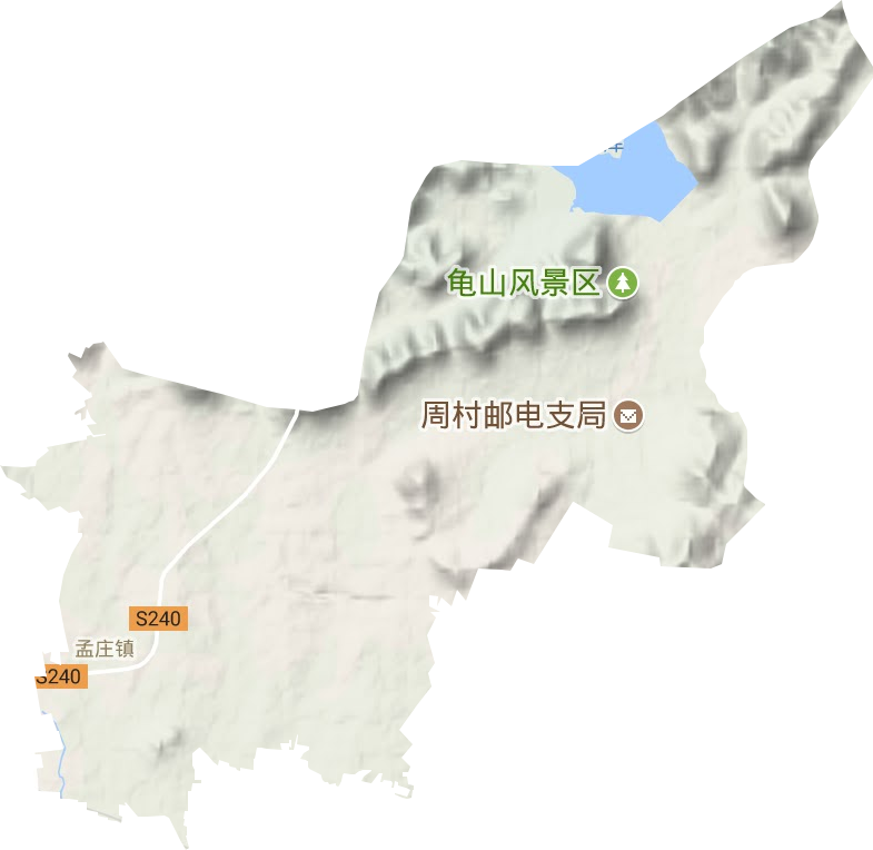 孟庄镇地形地图