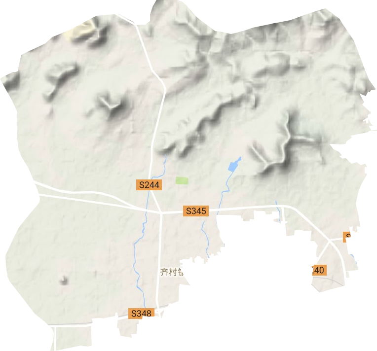 齐村镇地形地图