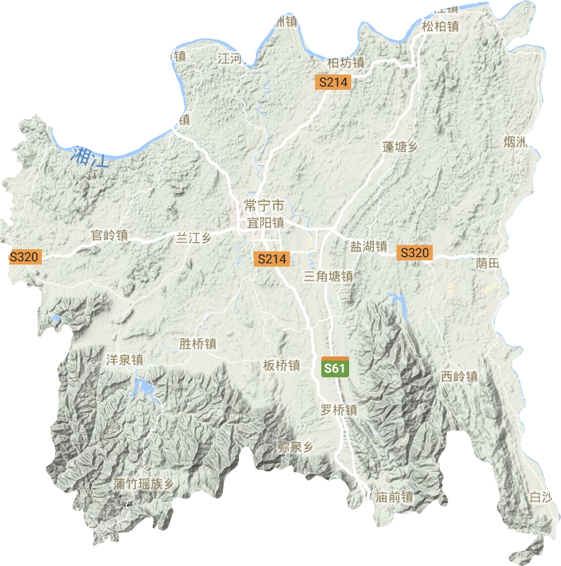常宁市地形地图