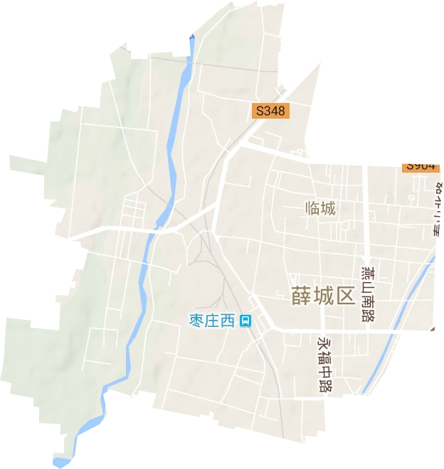 临城街道地形地图