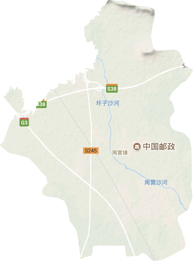 周营镇地形地图