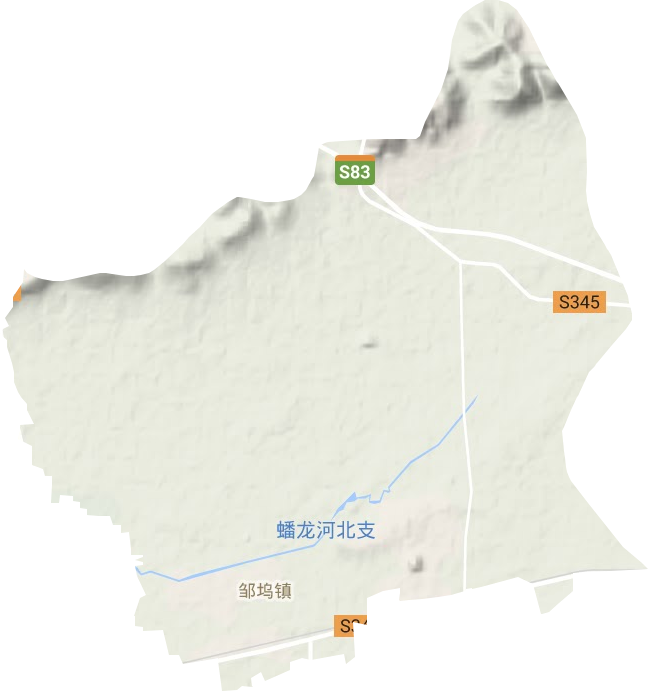 邹坞镇地形地图