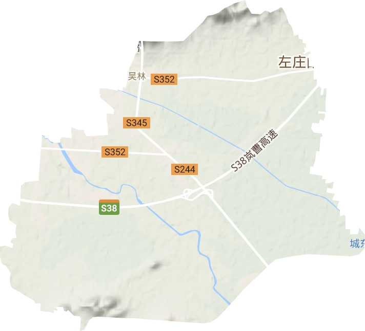 吴林街道地形地图