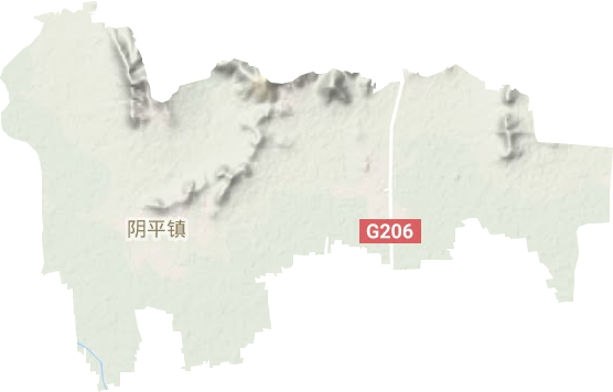 阴平镇地形地图