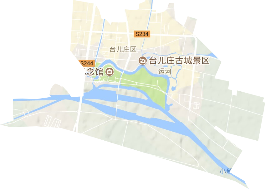 运河街道地形地图