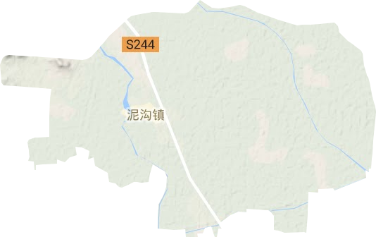 泥沟镇地形地图