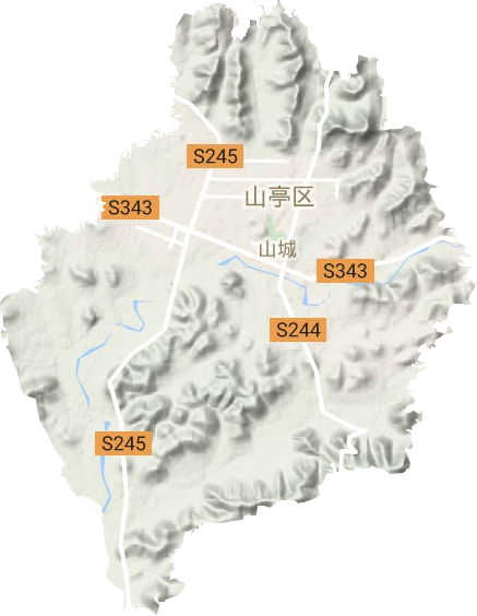 山城街道地形地图