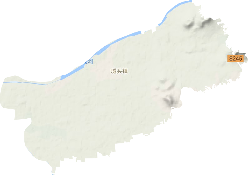 城头镇地形地图