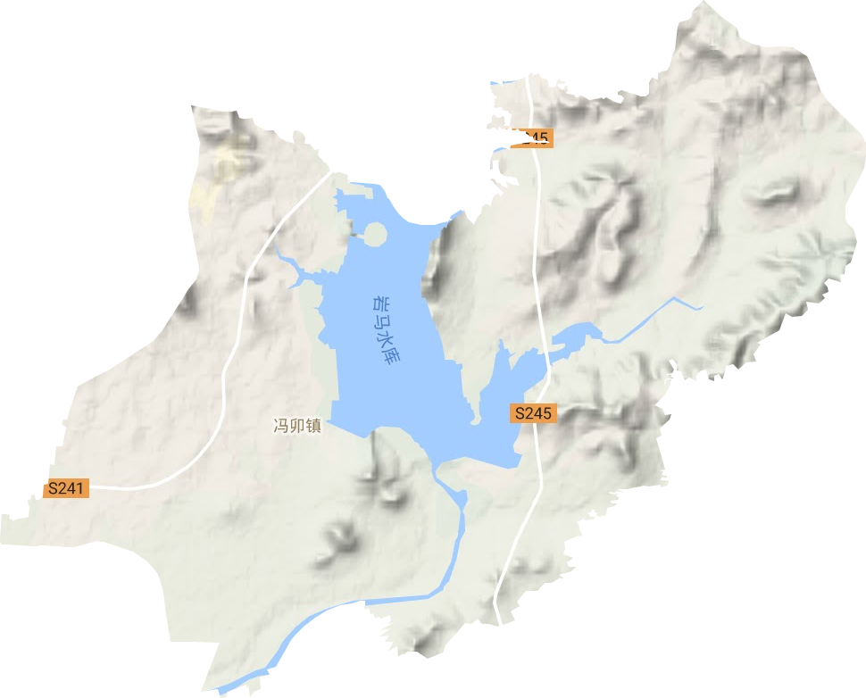 冯卯镇地形地图