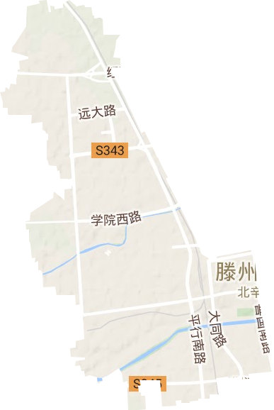 荆河街道地形地图