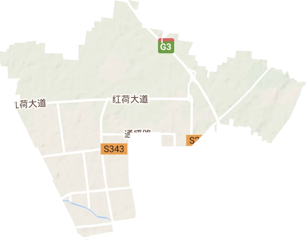 北辛街道地形地图