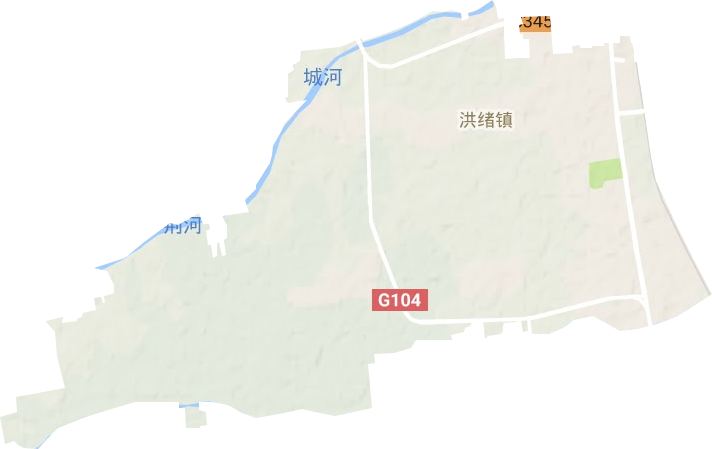 洪绪镇地形地图