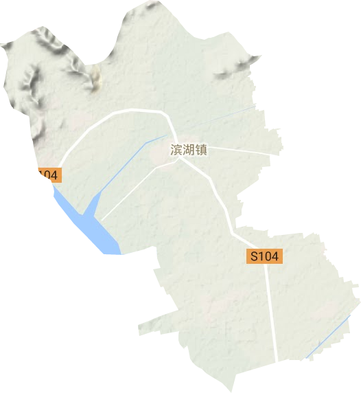 滨湖镇地形地图